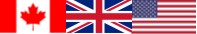 Canada-USA-UK Flag Banner