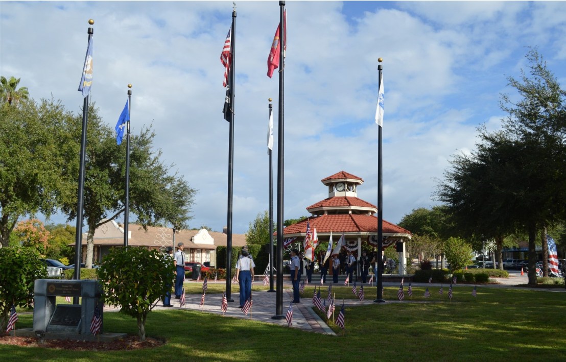 Presenting the colours at the remembrance ceremony - Haines City FL 11 Nov 2021 - reduced file