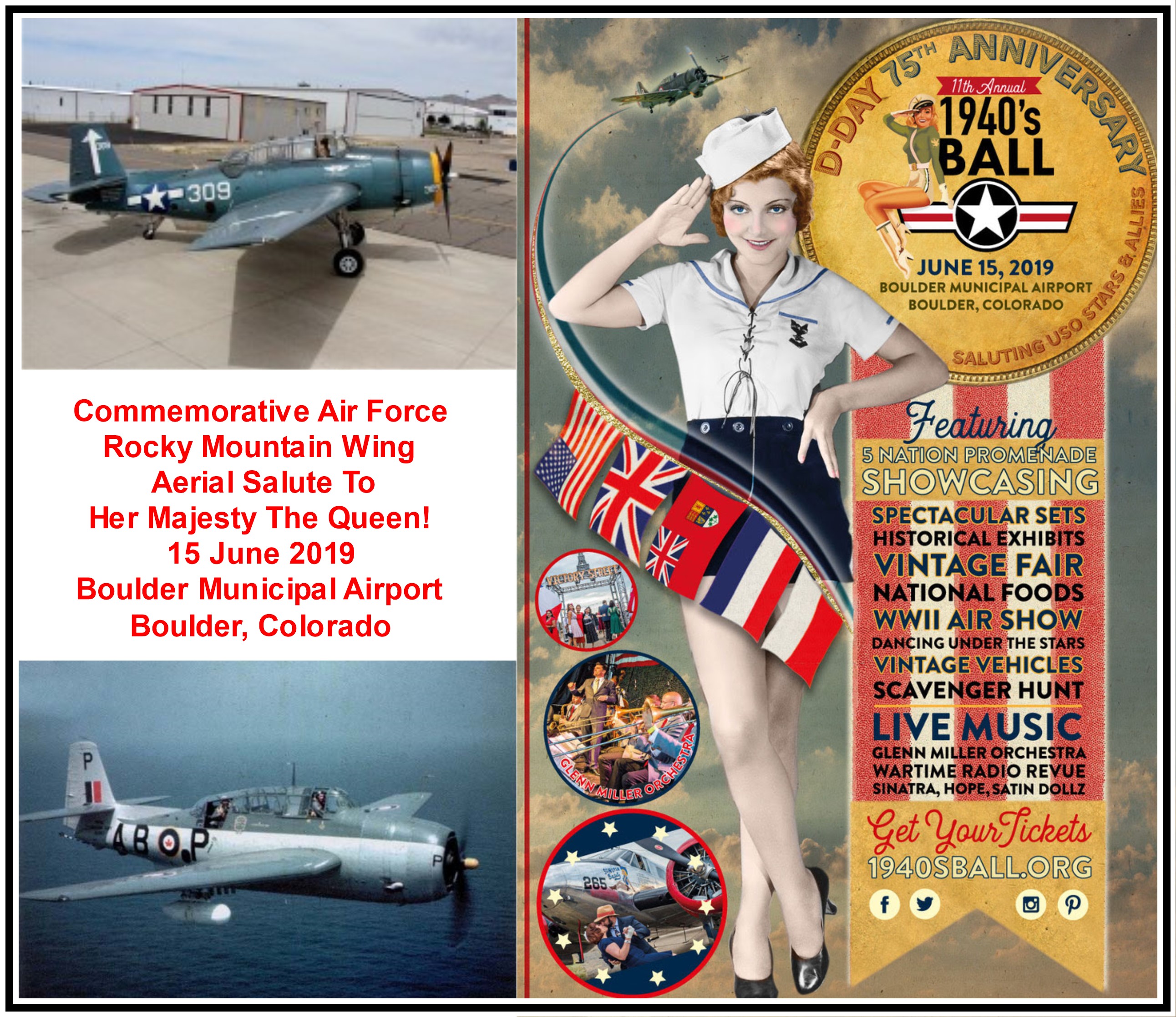 Queen's CAF Salute Flight & 1940s Ball poster